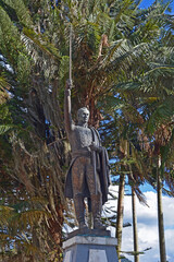 Simón Bolívar, Statue des Nationalhelden und Befreiers in Salento, Quindio, Kolumbien