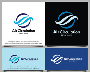 Fresh air flow logo template