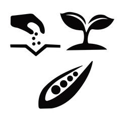 Farmer icon . web icon set .vector illustration. farm agriculture theme simple vector icon logo design set bundle illustration.