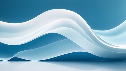 abstract light blue draping wave background, backdrop for a product presentation.