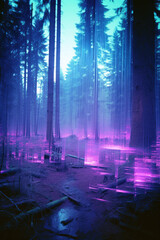 Enchanted Midnight Forest, Weird Mixed Medias VHS art
