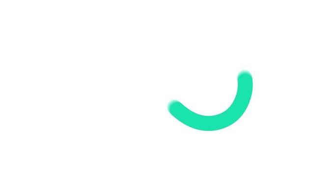 The loading graphic line runs in an endless loop as an infinity symbol. 2d animation.
