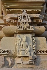 Sculptures on  Khajuraho Group of Monuments | UNESCO World Heritage Site, Madhya Pradesh, India
