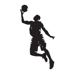Fototapeta na wymiar Basketball Silhouette Vector On White Background.