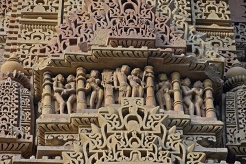 Sculptures on  Khajuraho Group of Monuments | UNESCO World Heritage Site, Madhya Pradesh, India
