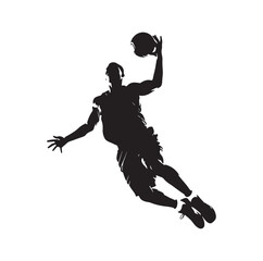 Fototapeta na wymiar Basketball Silhouette Vector On White Background.