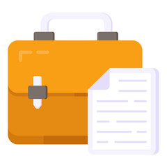 An editable design icon of briefcase 

