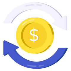 Modern design icon of money transfer 

