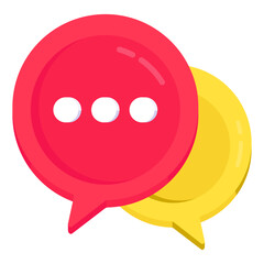 Conceptual flat design icon of chatting 


