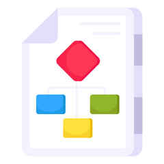 Conceptual flat design icon of  hierarchy

