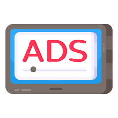        Modem design icon of mobile ad

