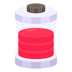      Editable flat design vector of sample tube

