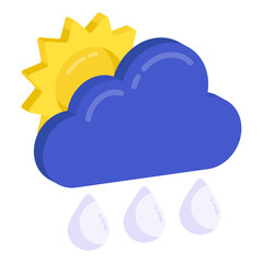 Rainfall icon in perfect design

