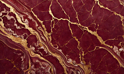 Burgundy marble texture with gold patterns. Burgundy marble texture with gold patterns and lines.