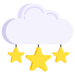 An icon design of cloudy night 

