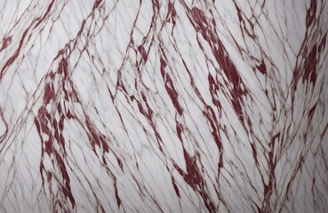 White marble texture with burgundy lines. Close-up of white marble texture with burgundy patterns.