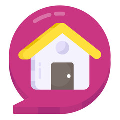 Perfect design icon of real estate chat

