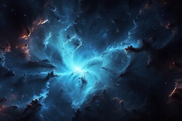 Blue Nebula Galaxy Abstract Background