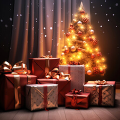 Christmas Tree with Gifts.