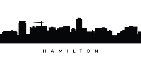Fotobehang Hamilton city skyline silhouette © Budypiasa