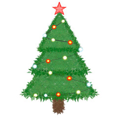 christmas tree isolated on white
