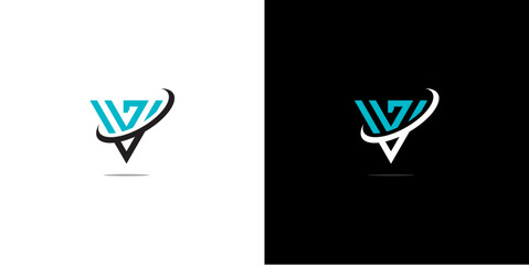 illustration of the v logo with a combination of lines