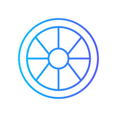 Obraz premium orange slice gradient icon