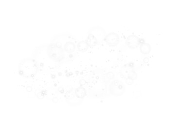 White magical fantasy portal. Round light frame, futuristic teleporter. Lighting effect. White neon lights illuminate night scene with sequins. Light effect of an empty podium. PNG.