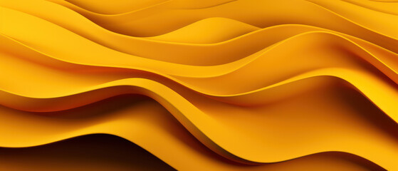 Abstract vibrant yellow waves in a creative pattern.