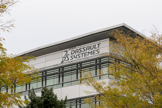 Dassault Systemes Campus in Waltham, Massachusetts, USA, on November 10, 2023. Dassault Syst&egrave;mes SE (abbreviated 3DS) is a French multinational software corporation. 