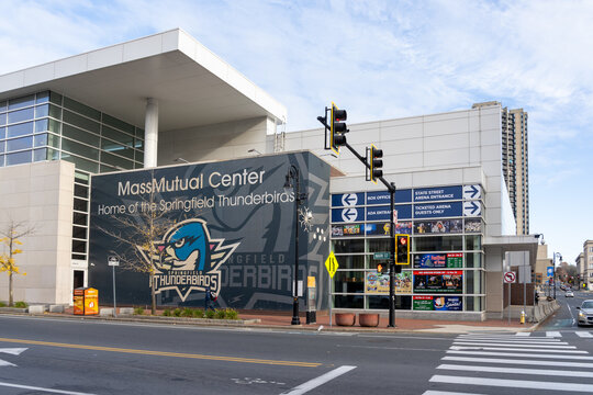 MassMutual Center in Springfield, MA, USA, on November 12, 2023. The MassMutual Center is a multi-purpose arena and convention center complex located in downtown Springfield. 