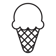 Fototapeta na wymiar ice cream line Icon.
