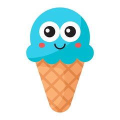 Cartoon ice cream character.