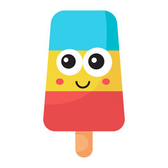 Cartoon ice cream character.