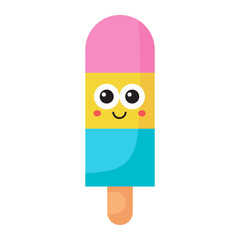 Cartoon ice cream character.