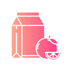 orange juice gradient icon