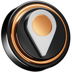 3D Elegant Location Marker Icon