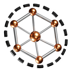 3D Molecular Structure Icon