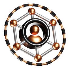 3D Molecular Structure Icon