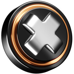 3D Rejection Cross Mark Icon
