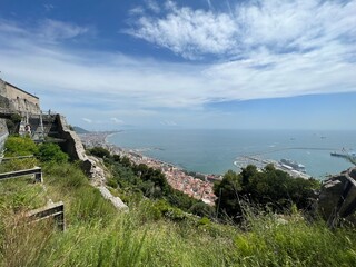 Salerno city view on houses