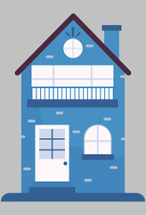 illustration of a house with a window