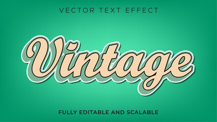 Retro Vintage Sticker Text Effect