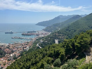 Salerno city view on houses