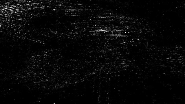 Black and white screen mode grunge overlay distress, looped animation, vintage film effect background