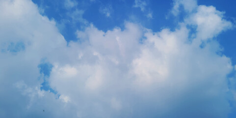 Obraz premium Blue sky clouds background. Beautiful blue sky and clouds natural background. vector illustration.
