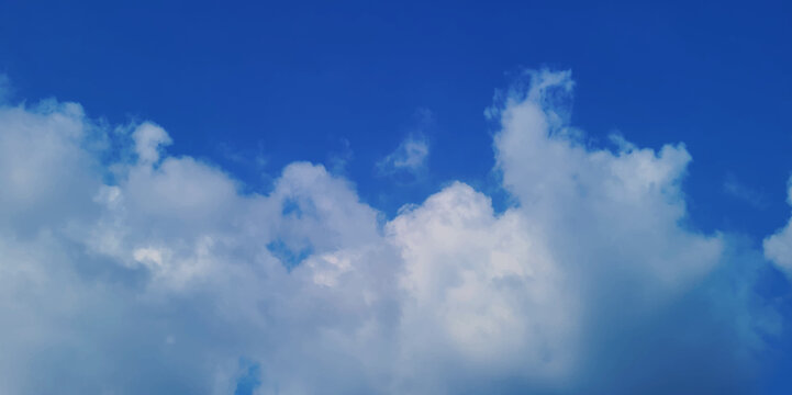 Blue sky clouds background. Beautiful blue sky and clouds natural background. vector illustration.