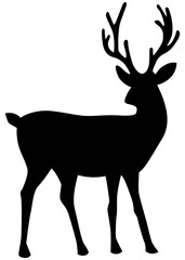 reindeer illustration on transparent background