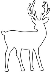 reindeer illustration on transparent background