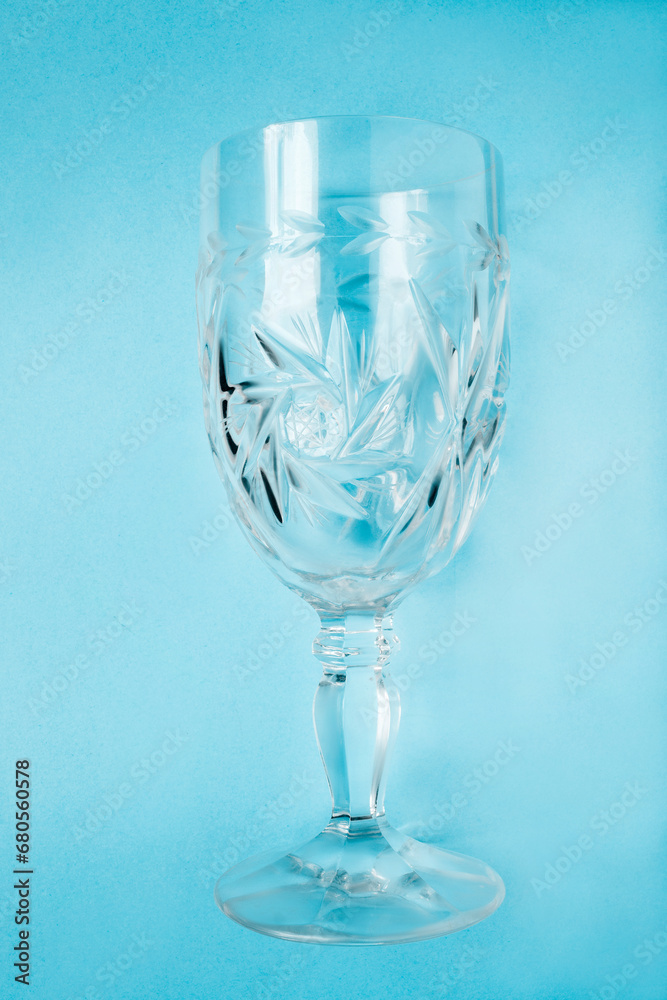 Canvas Prints Wineglass on blue background